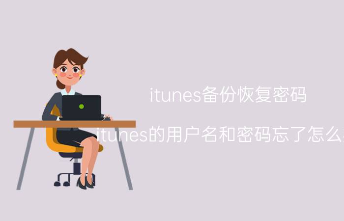 itunes备份恢复密码 itunes的用户名和密码忘了怎么办？